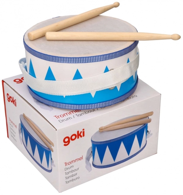 Tambour blanc et bleu pour enfants