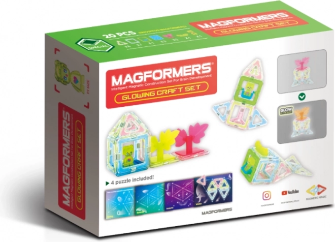 Jeu de construction lumineux Magformers 20 pièces