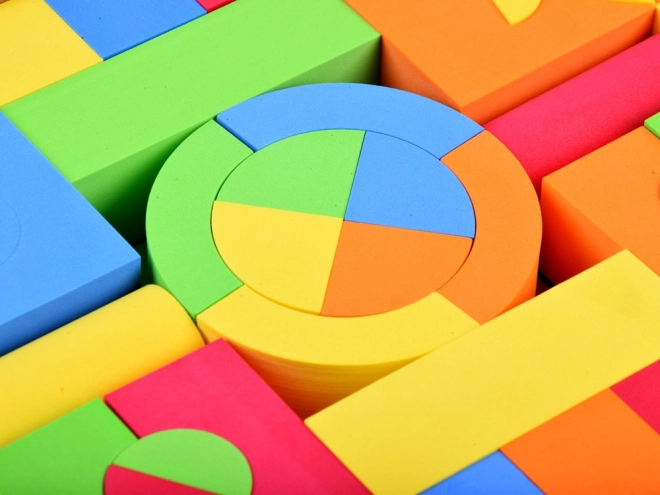 Blocs en mousse colorés 80 pièces