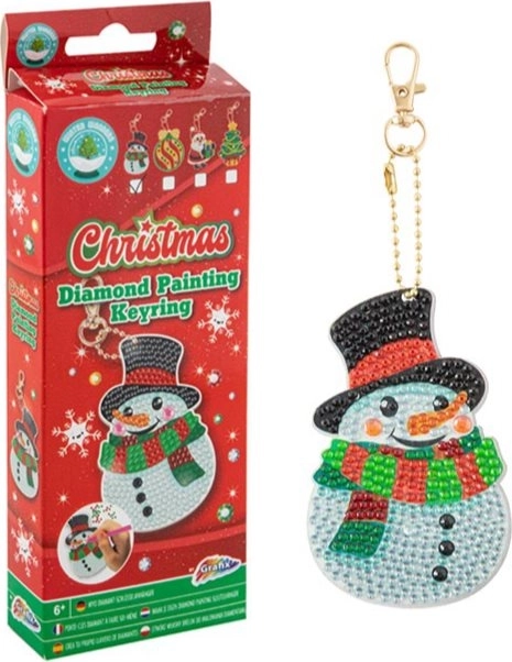 GRAFIX Peinture de Diamant Porte-clés Bonhomme de Neige
