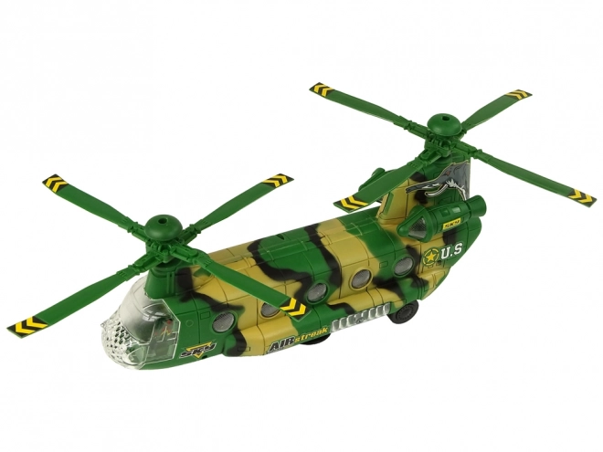 Hélicoptère militaire avec lumières LED et sons