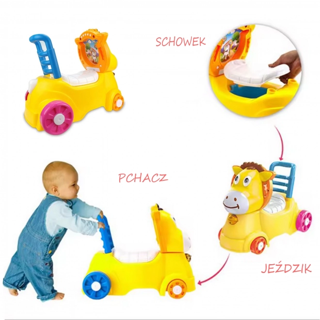 Trois-en-un Marchette, Trotteur, Pot Osík pour enfants