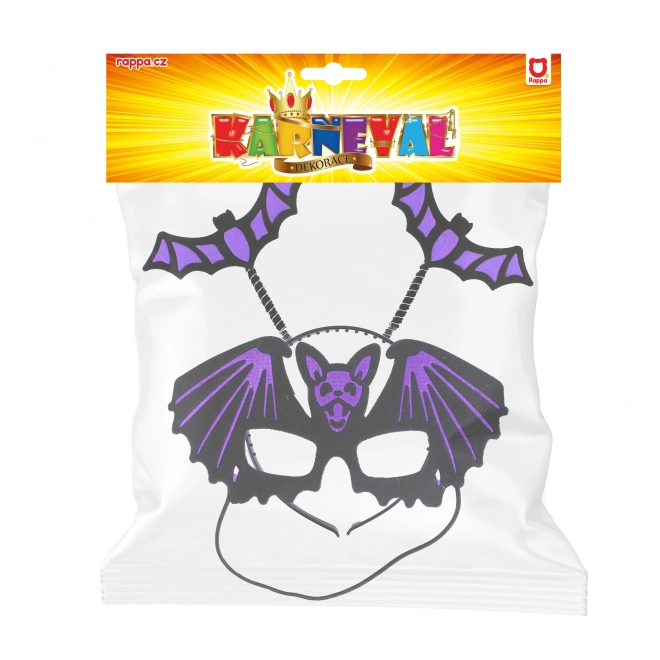 Serre-tête avec masque chauve-souris pour Halloween