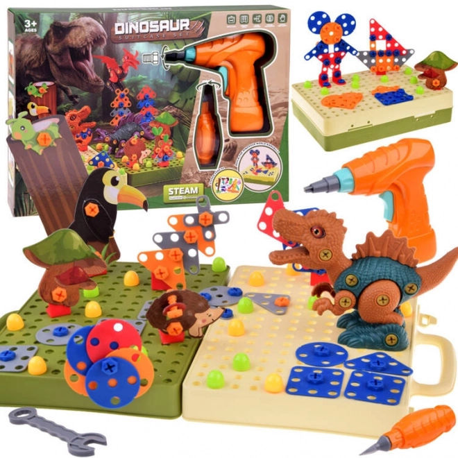 Kit de Construction Monde des Dinosaures avec Perceuse