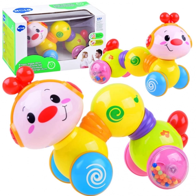Chenille roulante interactive pour enfants
