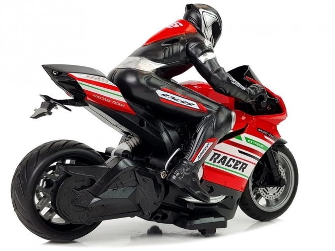 Moto de course télécommandée 2.4G Portée 35m Rouge