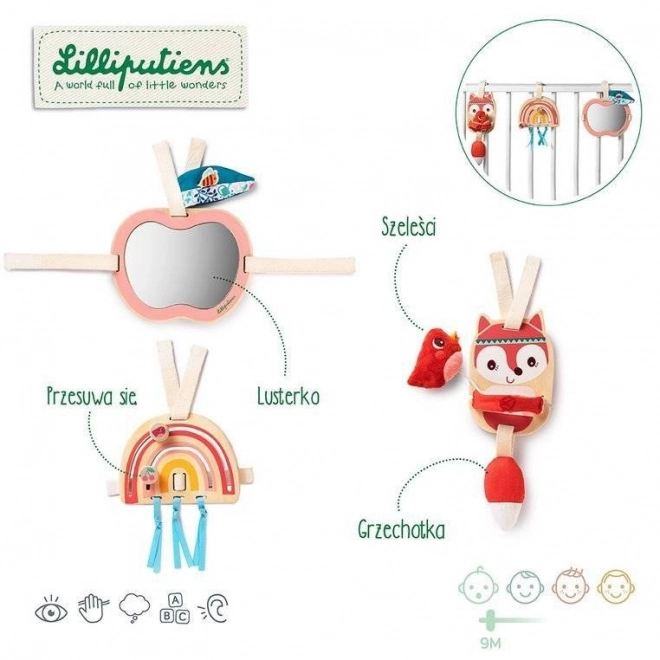 Lilliputiens - Jouets suspendus en bois Renard Alice 9 mois+