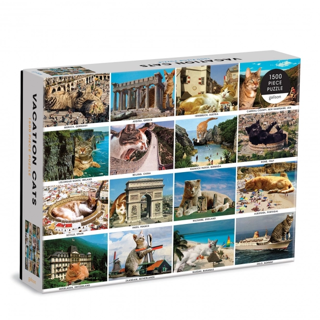 Galison puzzle chats en vacances 1500 pièces