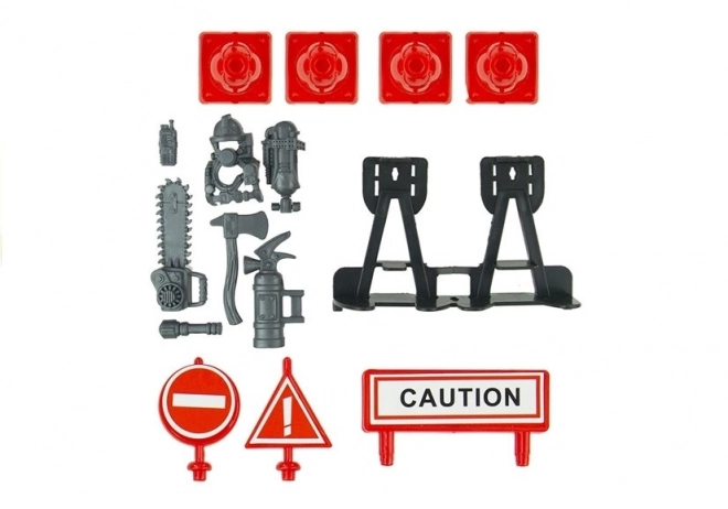 Grande station de pompiers avec casque et quad