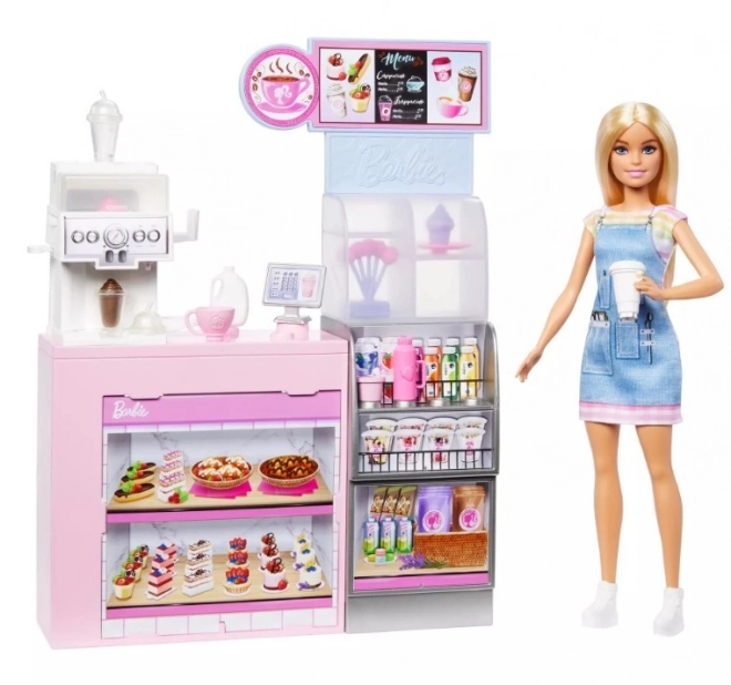 Barbie barista au café