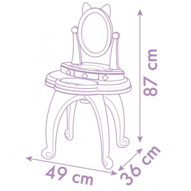 Coiffeuse 2 en 1 Gabbyb4s Dollhouse avec Tabouret