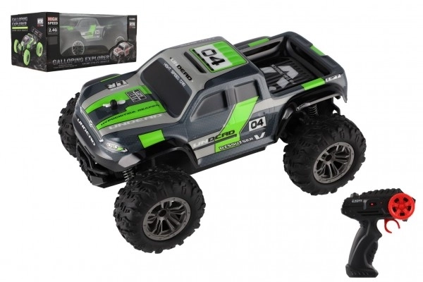 Pick up RC tout-terrain gris-vert télécommandé