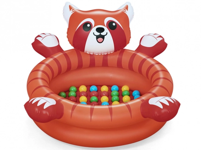 Piscine sèche panda roux avec balles de Bestway