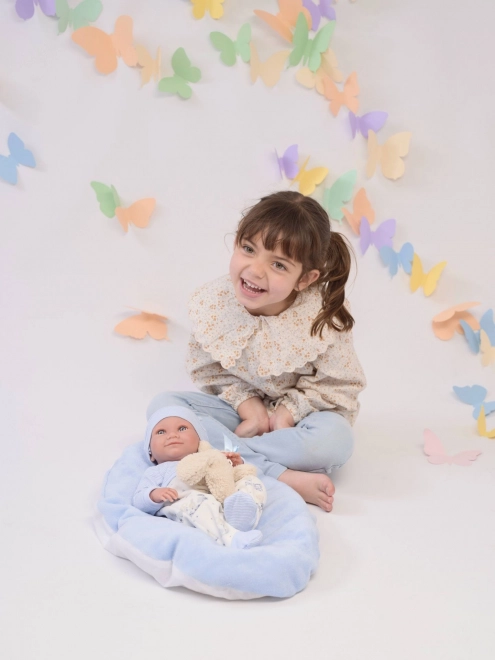 Llorens 73807 NOUVEAU-NÉ GARÇON - poupée réaliste bébé avec corps tout vinyle - 40 cm