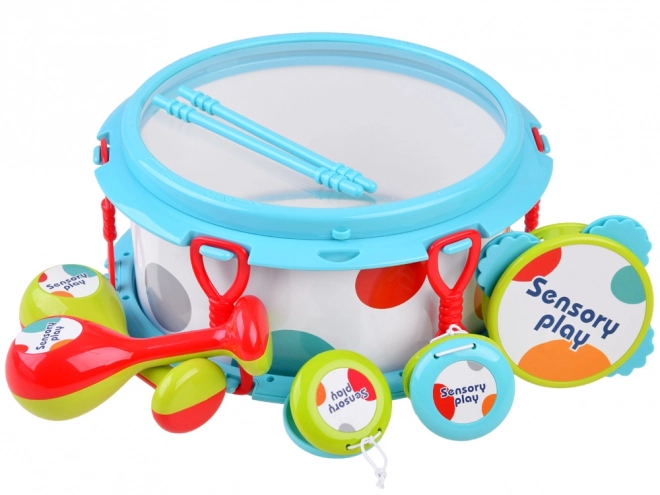 Ensemble d'instruments de musique tambour et maracas