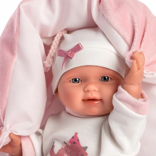 Llorens 26312 NOUVEAU-NÉ FILLE - poupée réaliste bébé avec corps en vinyle complet - 26 cm
