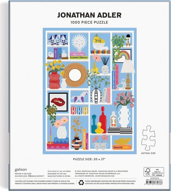 GALISON Puzzle Jonathan Adler - Shelfie 1000 pièces