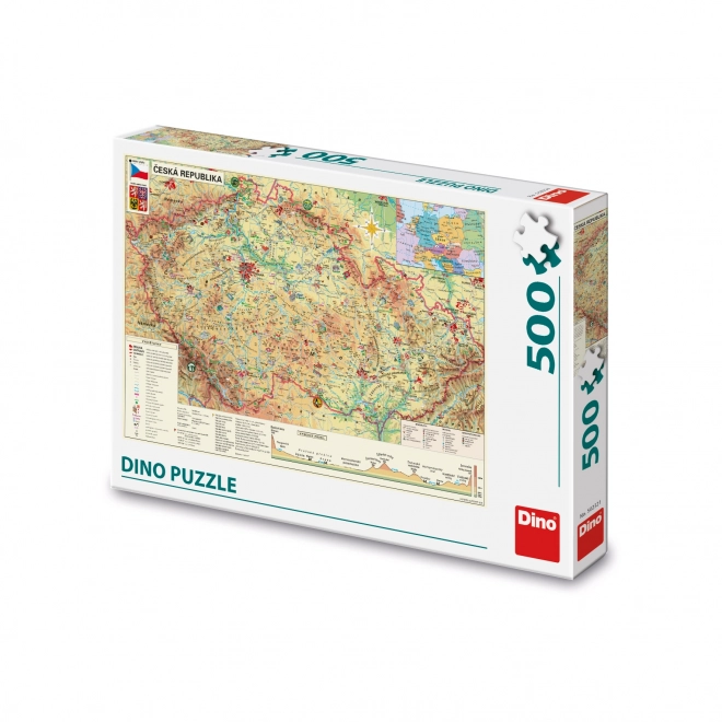Puzzle Carte de la République Tchèque - 500 pièces