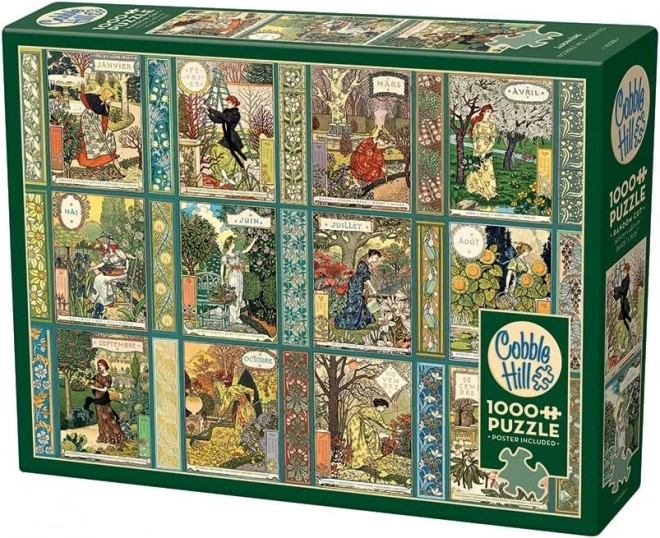 COBBLE HILL Puzzle Jardiniere : Calendrier du jardinier 1000 pièces