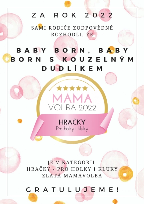 BABY born avec sucette magique, garçon, 43 cm
