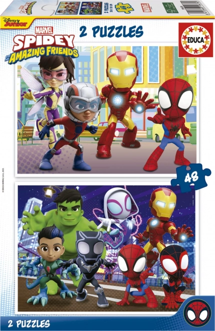 EDUCA Puzzle Spidey et ses formidables amis 2x48 pièces