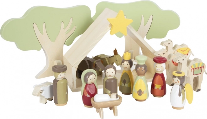 Petite Crèche de Noël en Bois