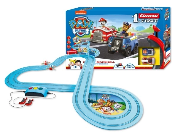 Première course et secours Pat'Patrouille 3,5m piste de course