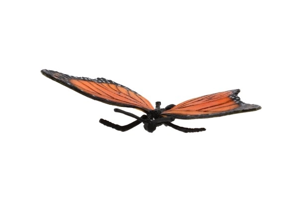 Papillon Monarque migrateur (babole) en plastique zootechnie 11cm dans un sachet