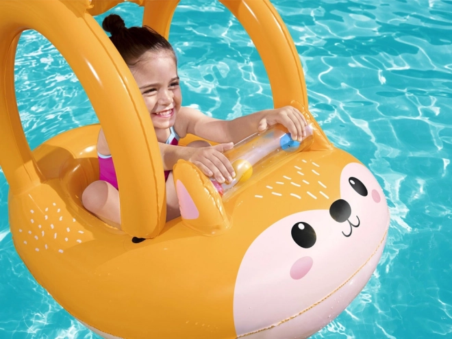 Bateau gonflable pour enfants Renard avec toit amovible