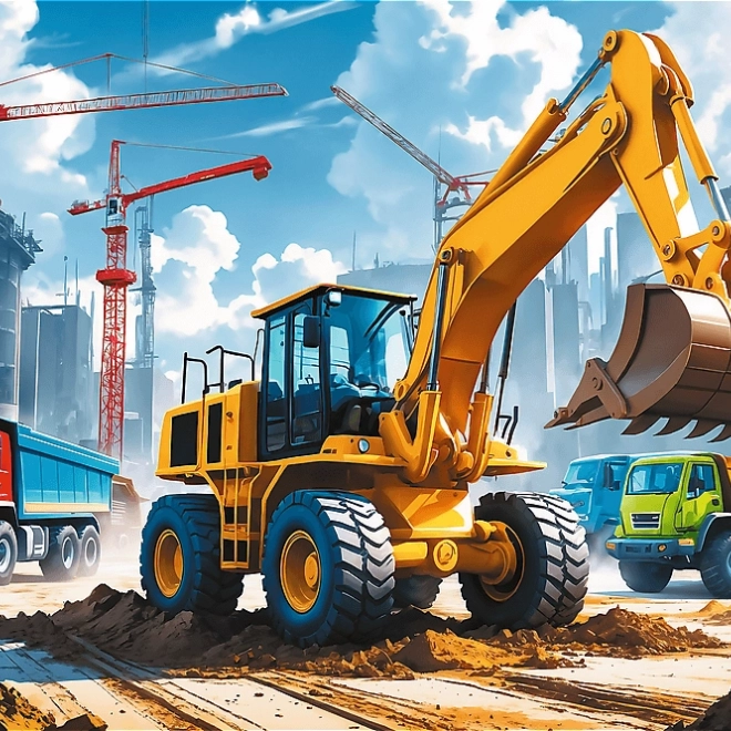 Puzzle Tracteur avec chargeuse 60 pièces