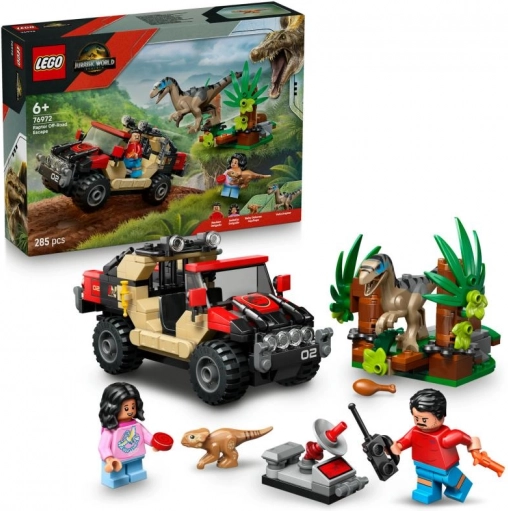 LEGO Jurassic World – Fuite devant le raptor en 4x4