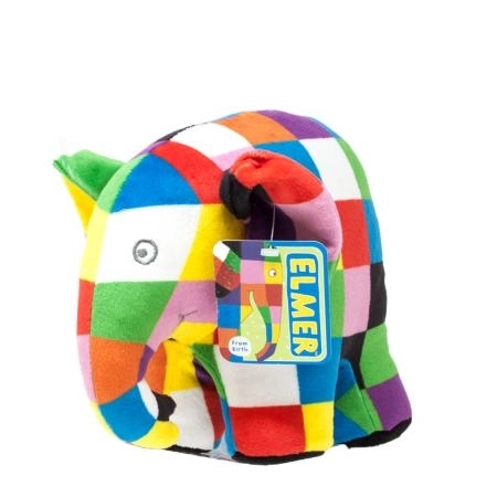 Jouet en peluche éléphant arc-en-ciel Elmer