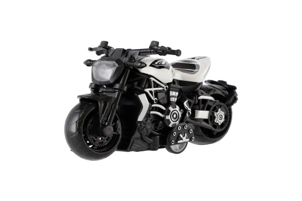 Moto métal/plastique 10 cm à rétro-friction mixte couleurs