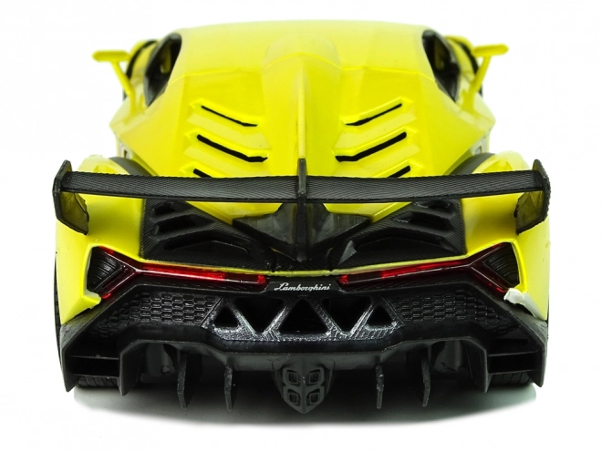 Voiture Lamborghini Veneno Jaune Télécommandée 2.4G avec Lumières Sonores