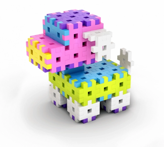 Jeu de construction Meli Basic Rose - 300 pièces