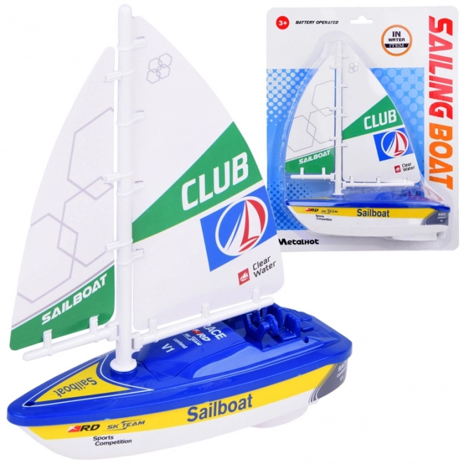Voilier coloré avec batteries ZA5234 – Bleu