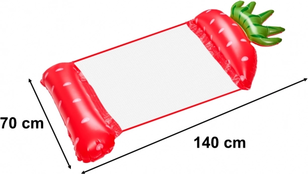 Hamac gonflable en forme de fraise pour l'eau