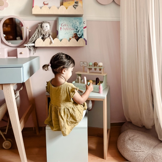magasin de glace en bois Woopie Green, ensemble de jeu