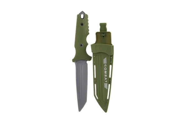 Couteau militaire avec étui en plastique 25cm sur carte