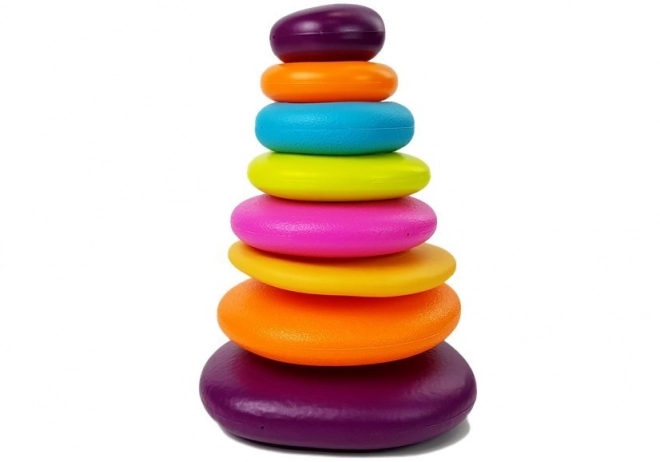Pyramide colorée avec anneaux pour enfants