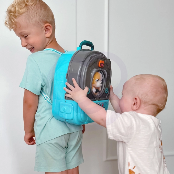 Woopie sac à dos vétérinaire avec maisonnettes et chien 3en1