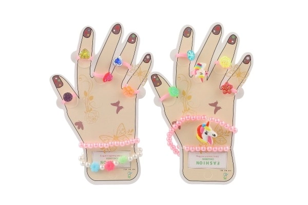Ensemble de beauté avec bagues et bracelets pour enfants