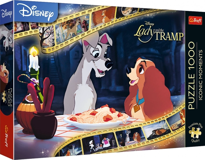 TREFL Puzzle Premium Plus Moments Iconiques : La Belle et le Clochard 1000 pièces