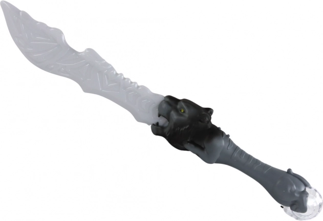Épée lumineuse avec poignée en forme de lion – gris