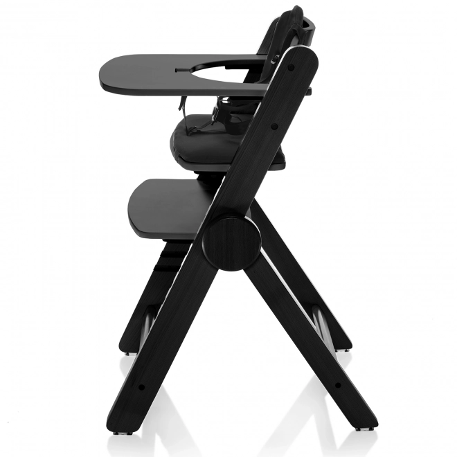 Chaise haute en bois Clipp & Clapp, Noir