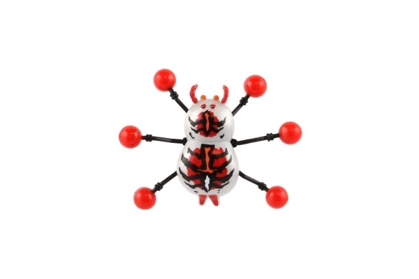 Araignée en plastique rampant sur verre 8x6cm 4 couleurs sur carte