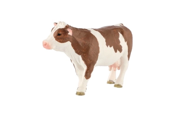 Modèle réaliste de vache en plastique de la race tachetée tchèque 12 cm