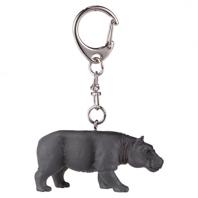 Porte-clés avec figurine d'hippopotame