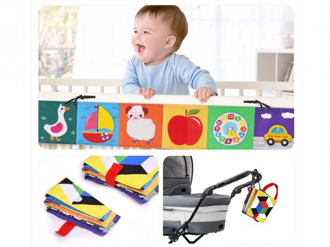 Livre sensoriel pliable pour bébés