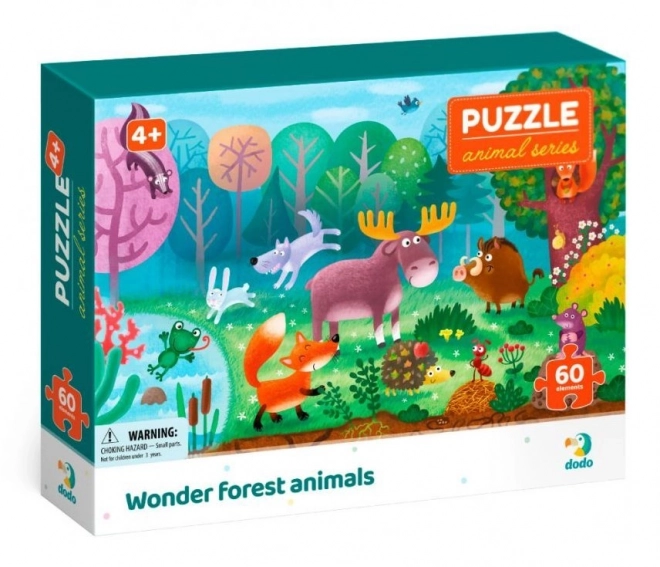 Puzzle DODO Animaux : Animaux de la forêt étonnants 60 pièces